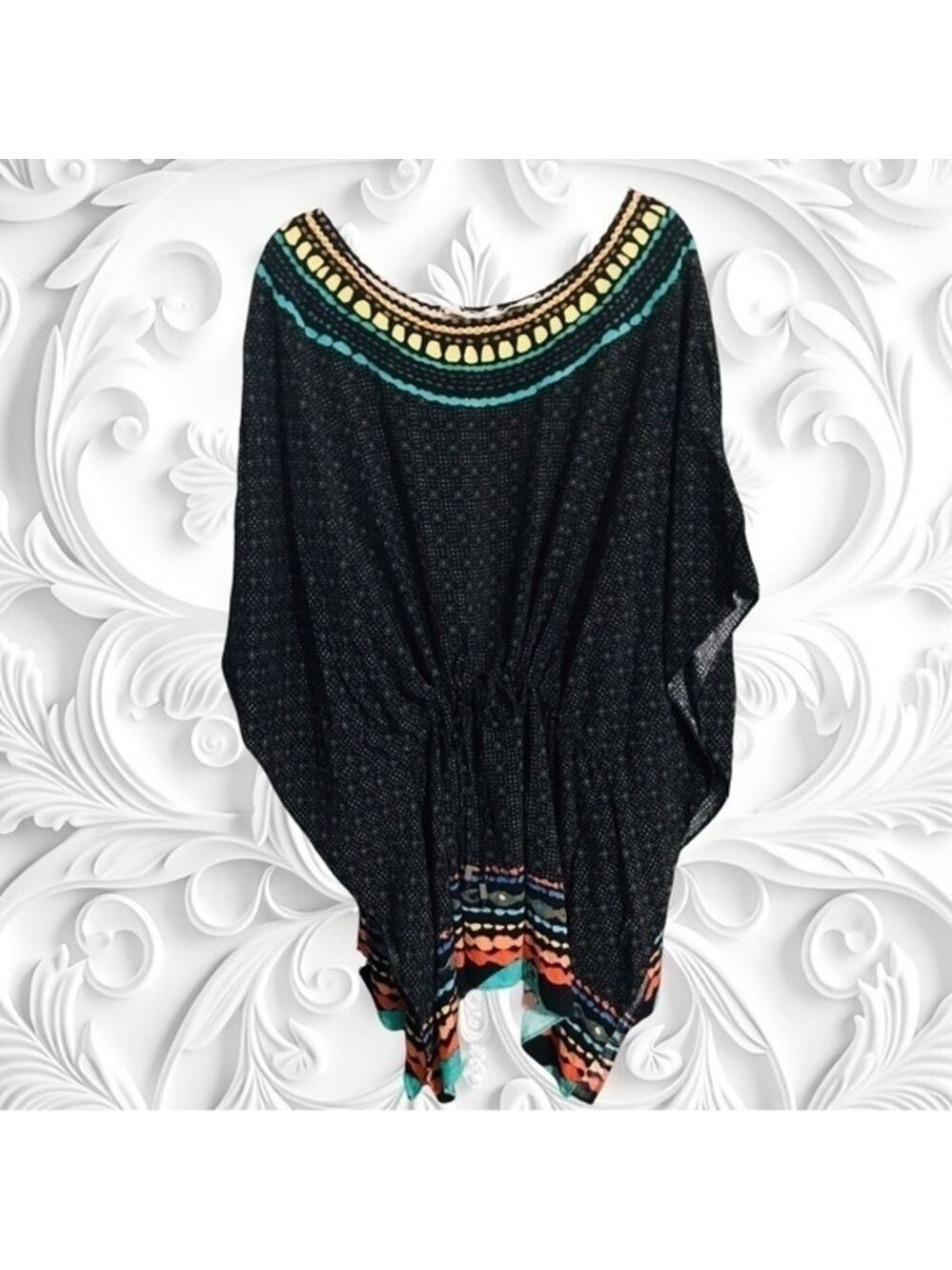 Rachel Roy + Seu Jorge colorful Kimono Style Blouse Size Medium